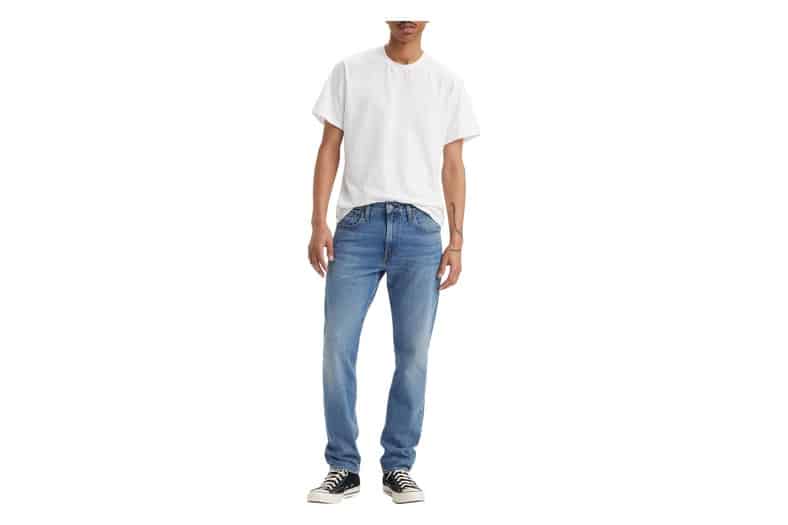 Vaqueros de hombre Levi's 502 Taper azul claro lavado de corte ahusado que se estrecha en el tobillo