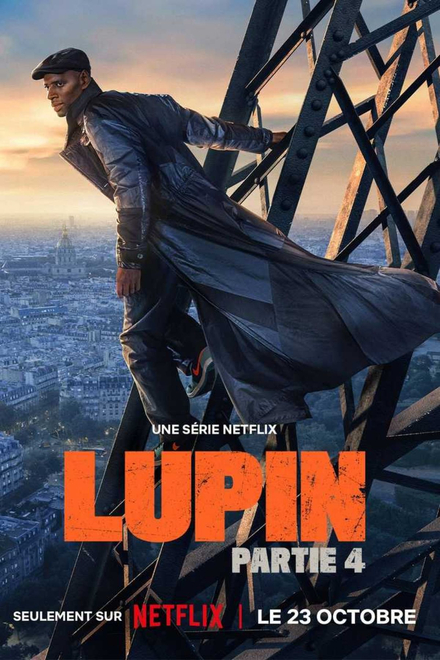 Cartel promocional de la cuarta temporada de 'Lupin'