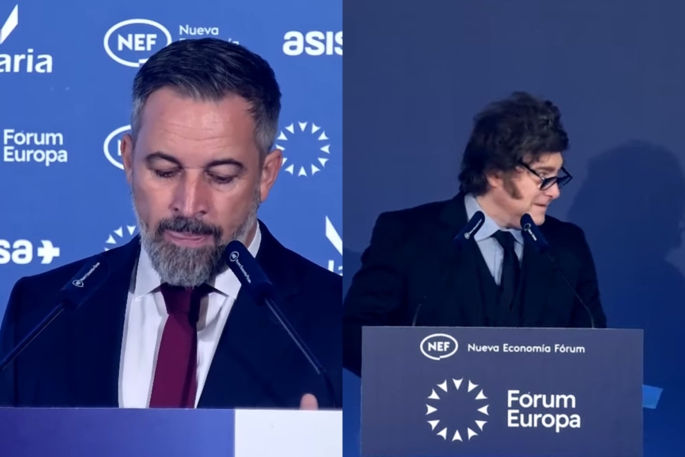 Santiago Abascal y Javier Milei