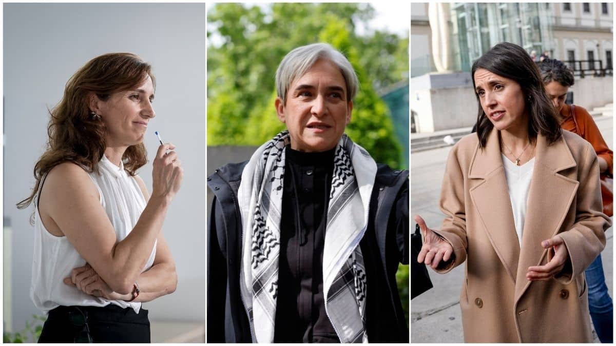 Mónica García, Ada Colau e Irene Montero.