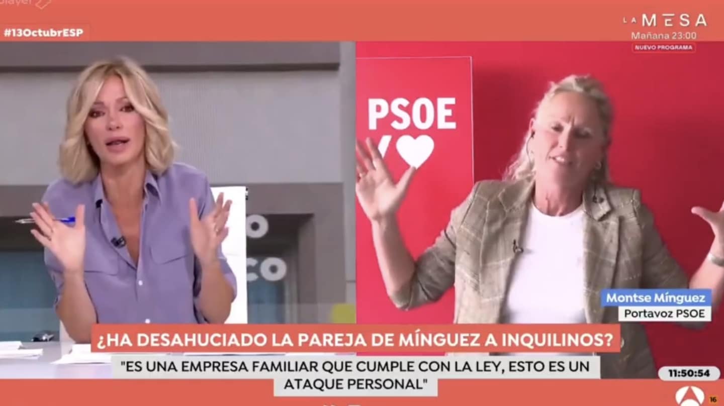 Montse Mínguez defendiéndose en 'Espejo Público' de los "ataques personales" que la han animado a dimitir.