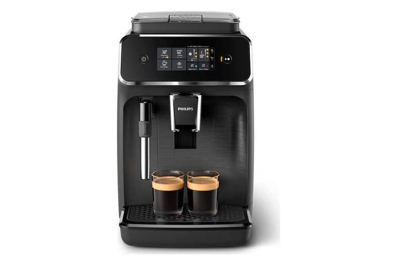 Cafetera superautomática Philips Serie 2200 EP2220 en negro mate con espumador de leche