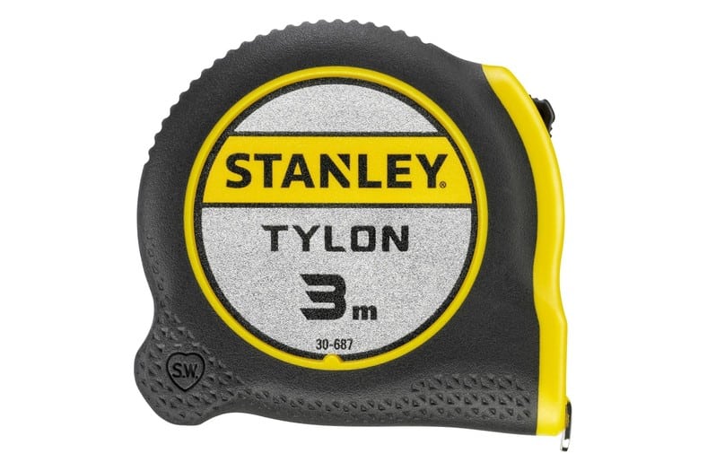 Flexómetro Stanley Tylon de 3 metros con carcasa compacta de caucho