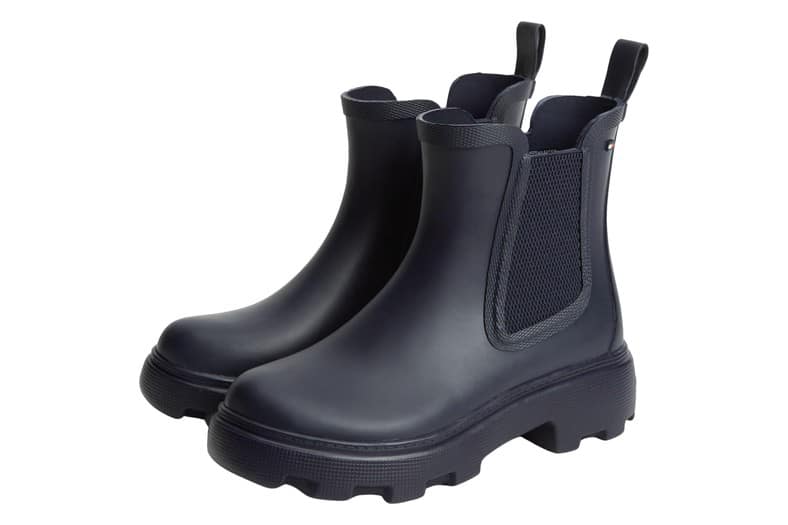 Botas de agua de mujer Tommy Hilfiger Rubber Flag en azul marino con bandera de la marca