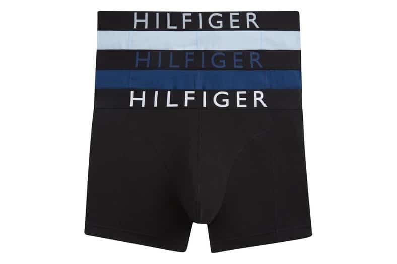 Pack de 3 calzoncillos trunk Tommy Hilfiger UM0UM03885 de algodón elástico con cinturilla de logotipo, para hombre