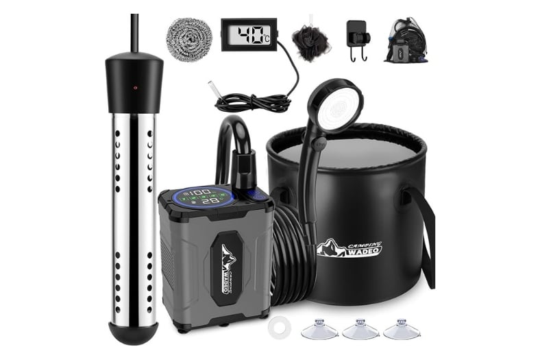 Mejores depósitos de agua portátil para camping: guía de compra 2026 3 Motor16 wadeo ducha portatil de camping con bateria de 6000 mah Motor16